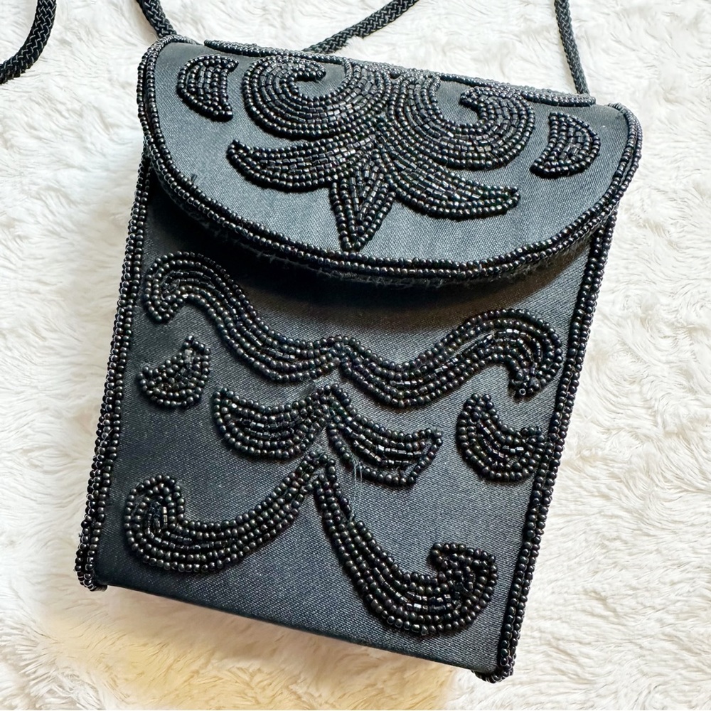 Vintage Black La Regale Beaded Bag